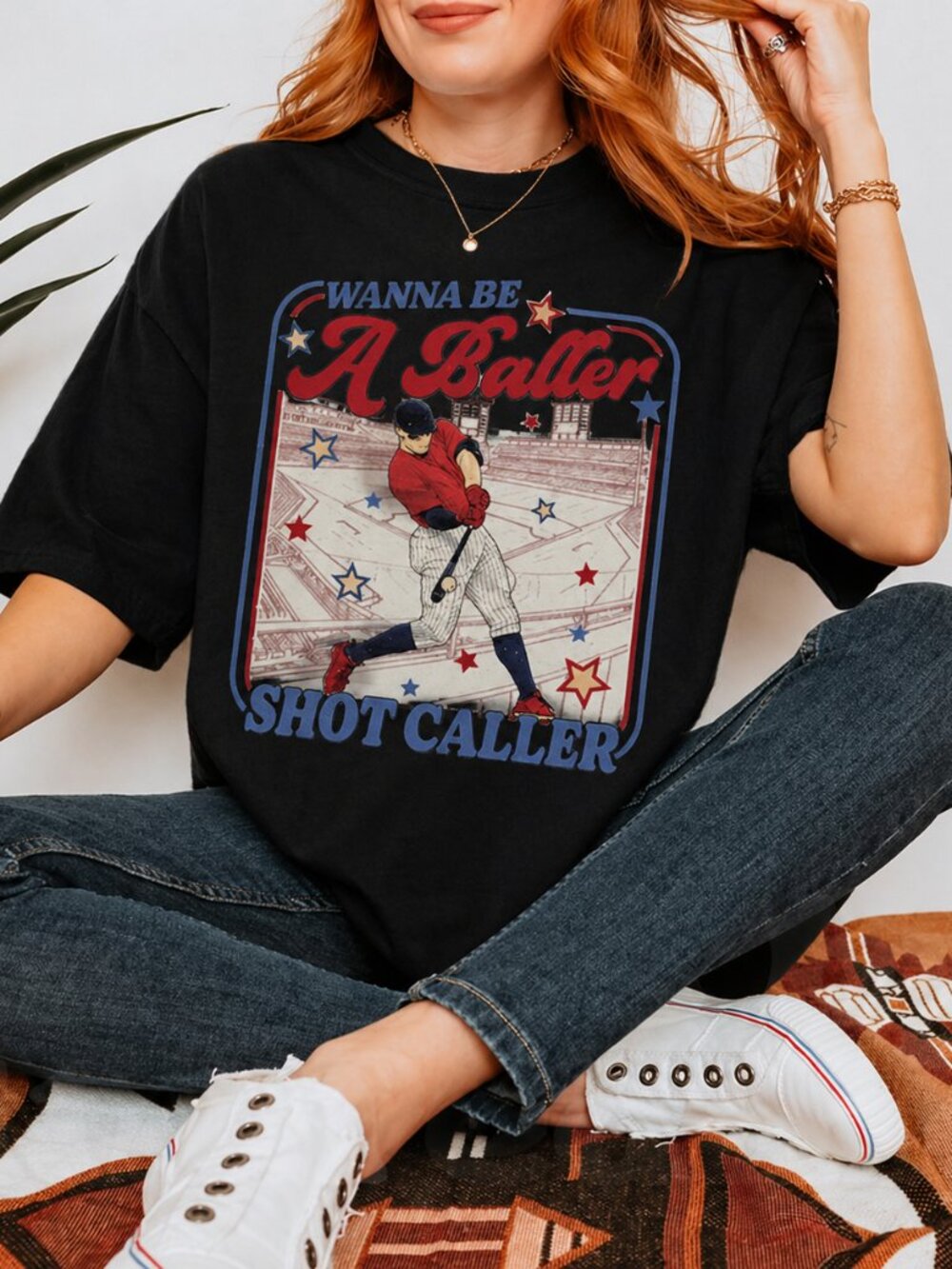 Wanna Be a Baller T-shirt, Funny Baseball Mom Tee